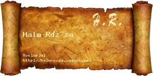 Halm Róza névjegykártya