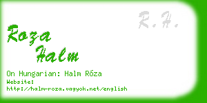 roza halm business card