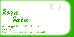 roza halm business card